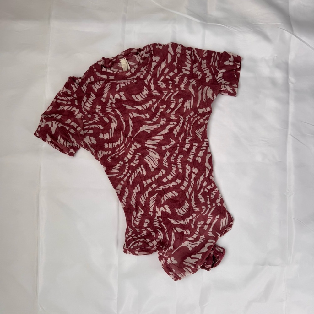 Skims Purple Mesh Bodysuit